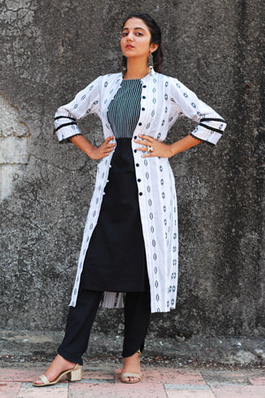 Black And White Jacket And Inner Set