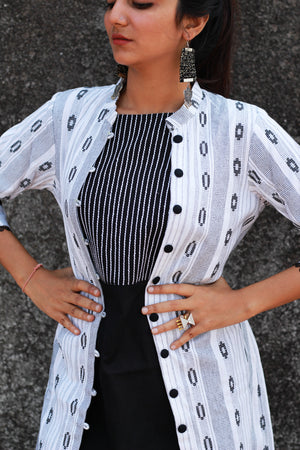 Black And White Jacket And Inner Set