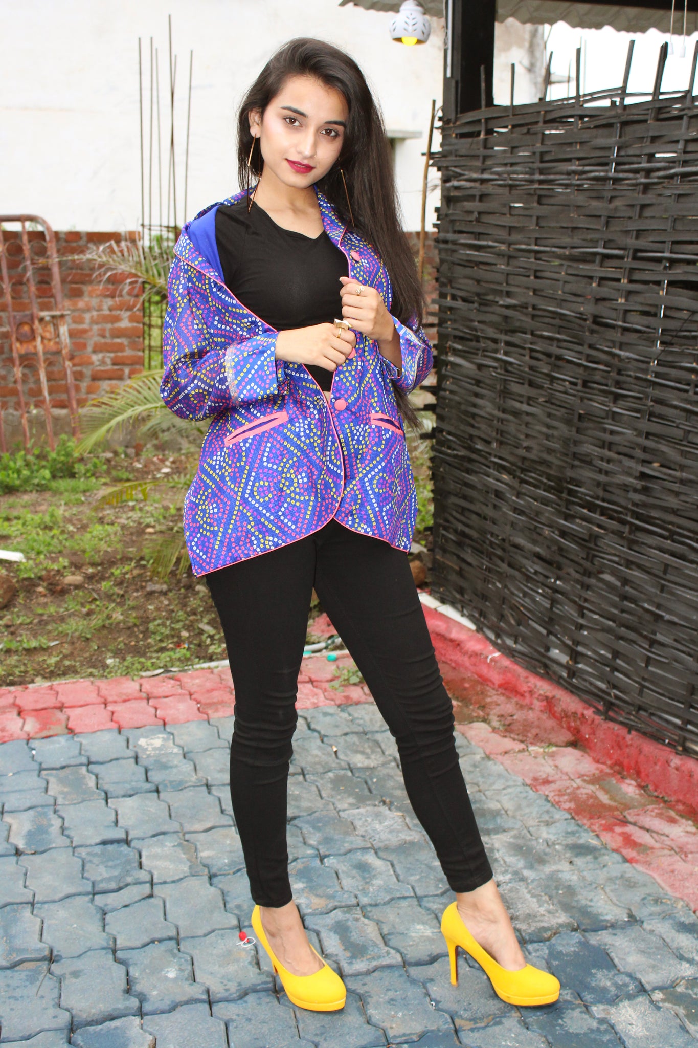 Blue Bandini Print Blazer
