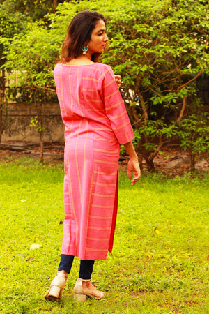 Cotton Dobby Straight Fit Kurta
