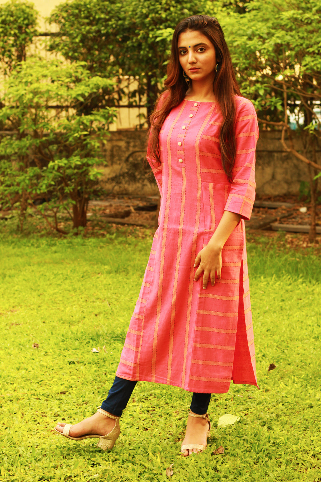 Cotton Dobby Straight Fit Kurta