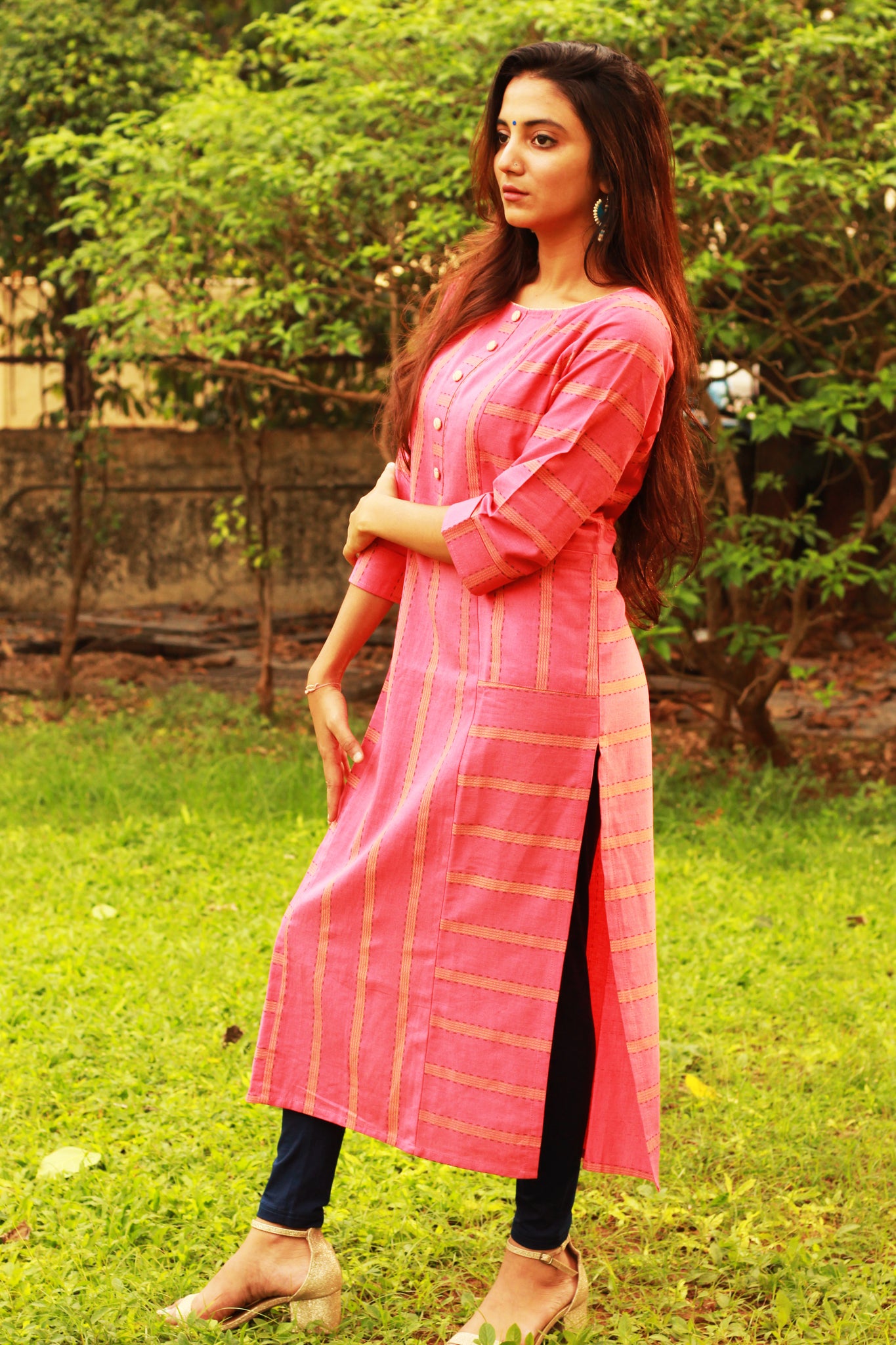 Cotton Dobby Straight Fit Kurta