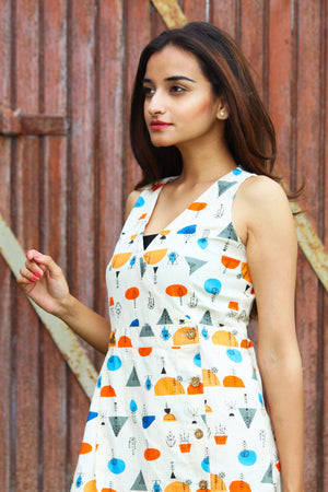 Fun Print Cotton Dress