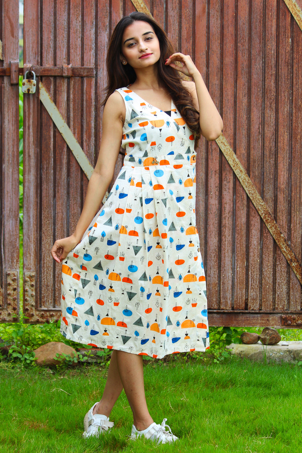 Fun Print Cotton Dress