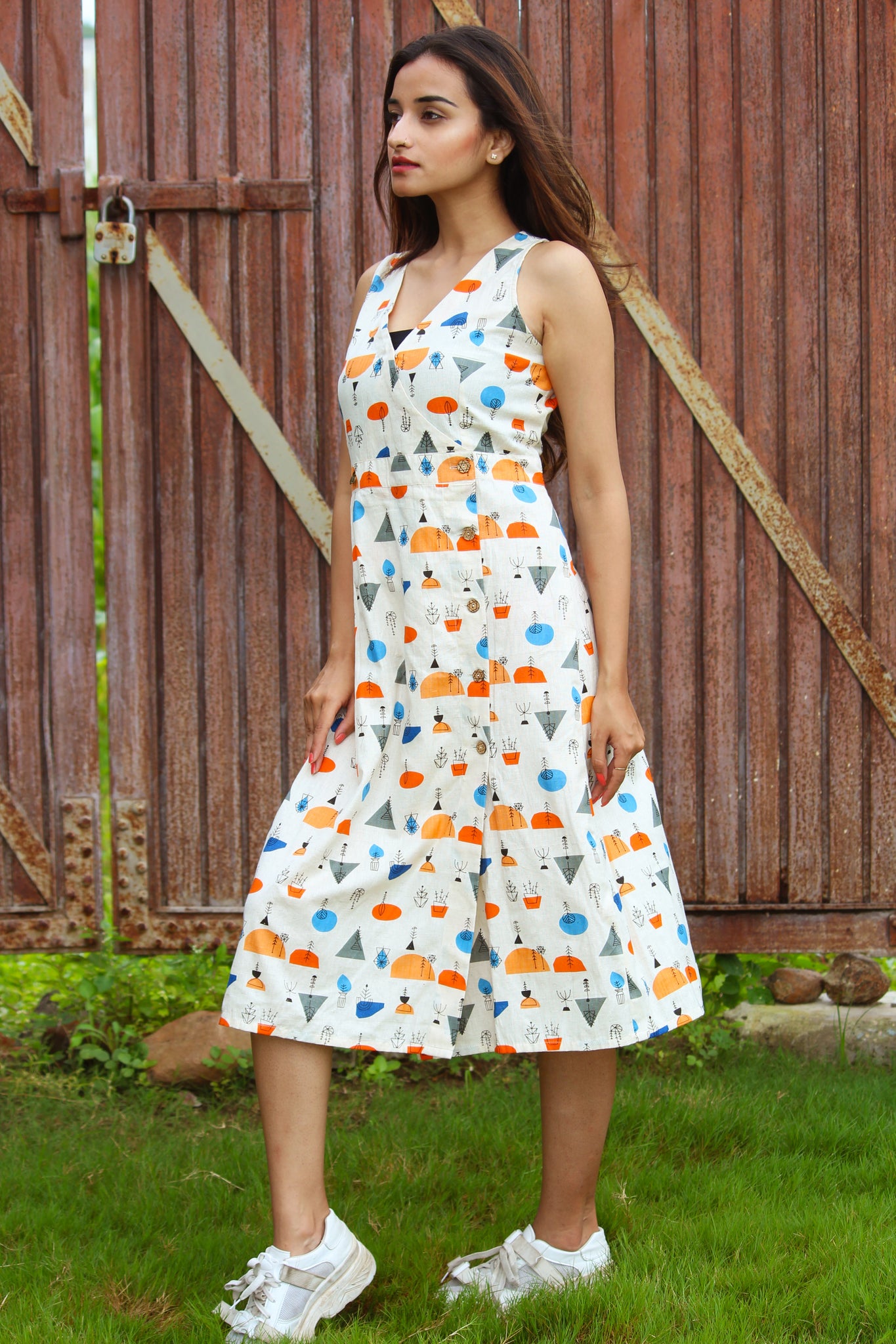 Fun Print Cotton Dress