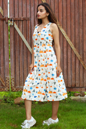 Fun Print Cotton Dress