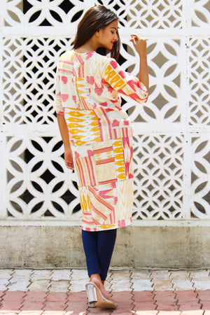 Geometric Digital Print Kurta