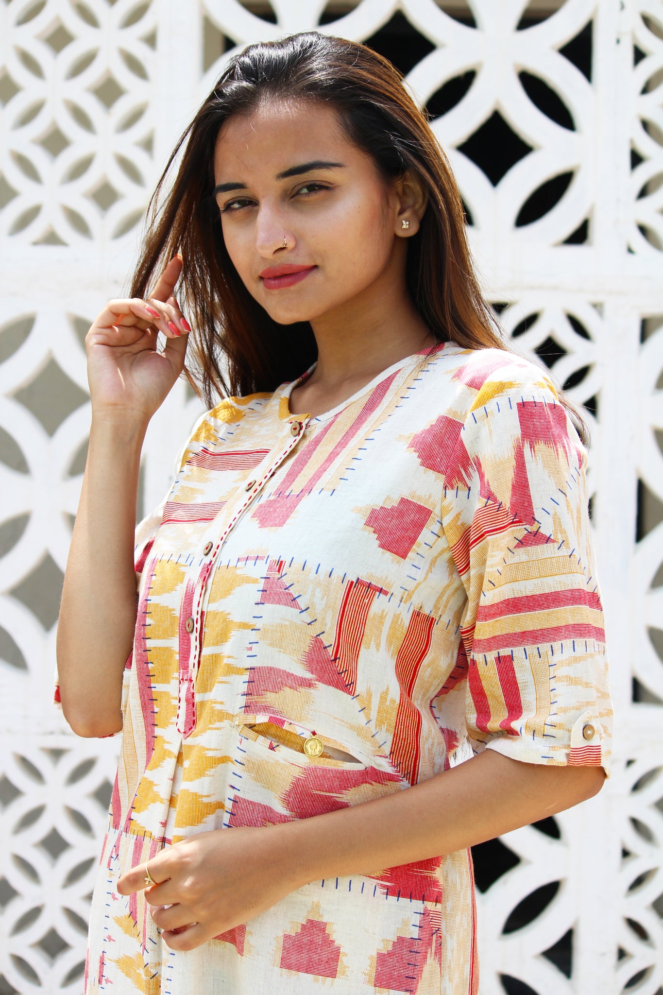 Geometric Digital Print Kurta