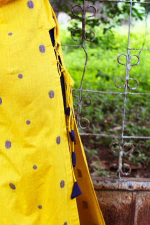 Yellow Mangalgiri Cotton Dobby Kurta