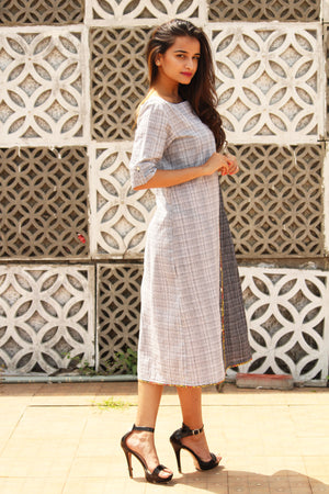 Black And White A-Line Dress