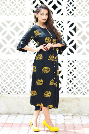 Batik Print Rayon Dress