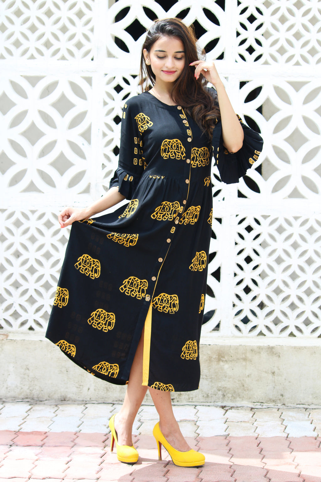 Batik Print Rayon Dress