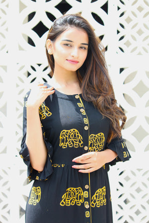 Batik Print Rayon Dress
