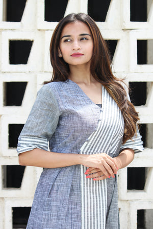 Grey Yarn Dyed Dress