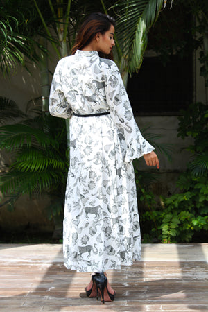 Valentino Print Maxi Dress