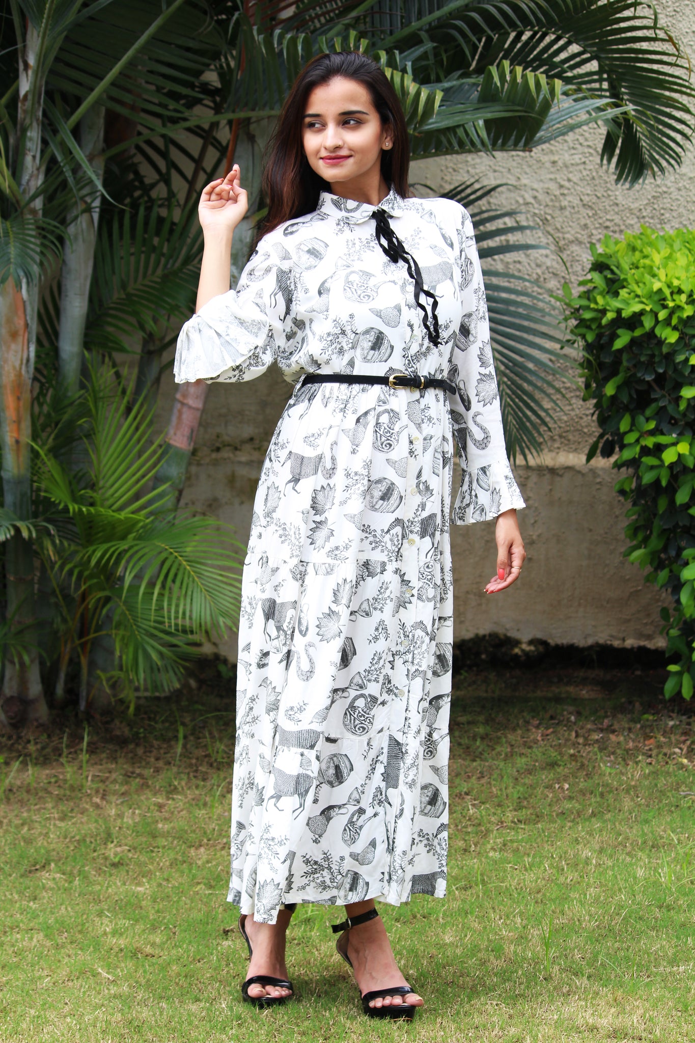 Valentino Print Maxi Dress