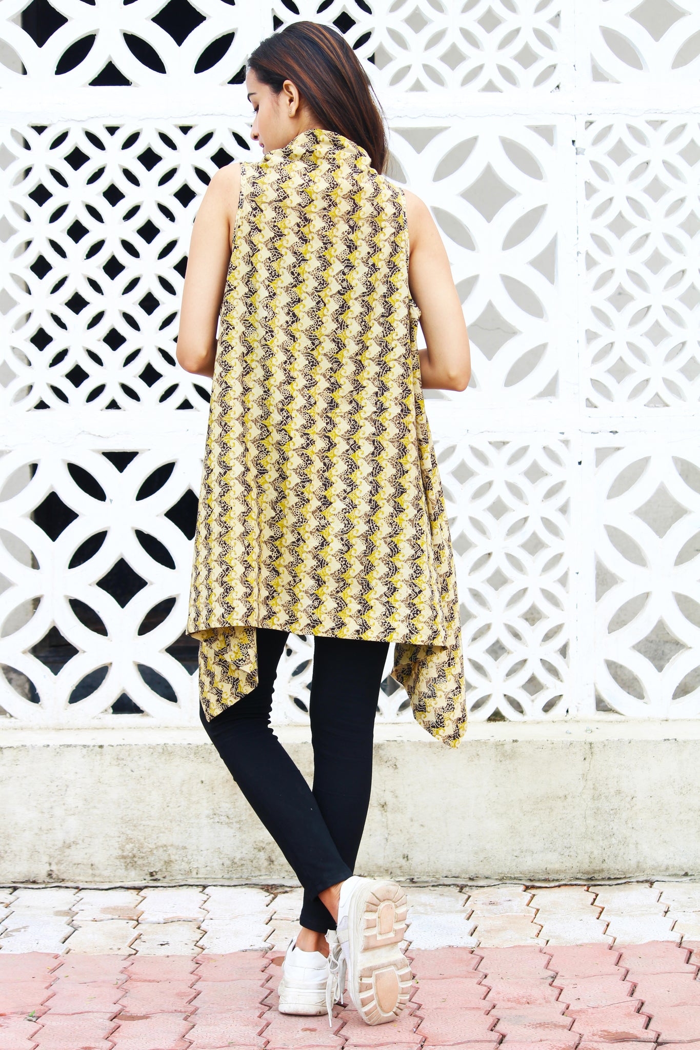 Mustard Zig Zag Shrug