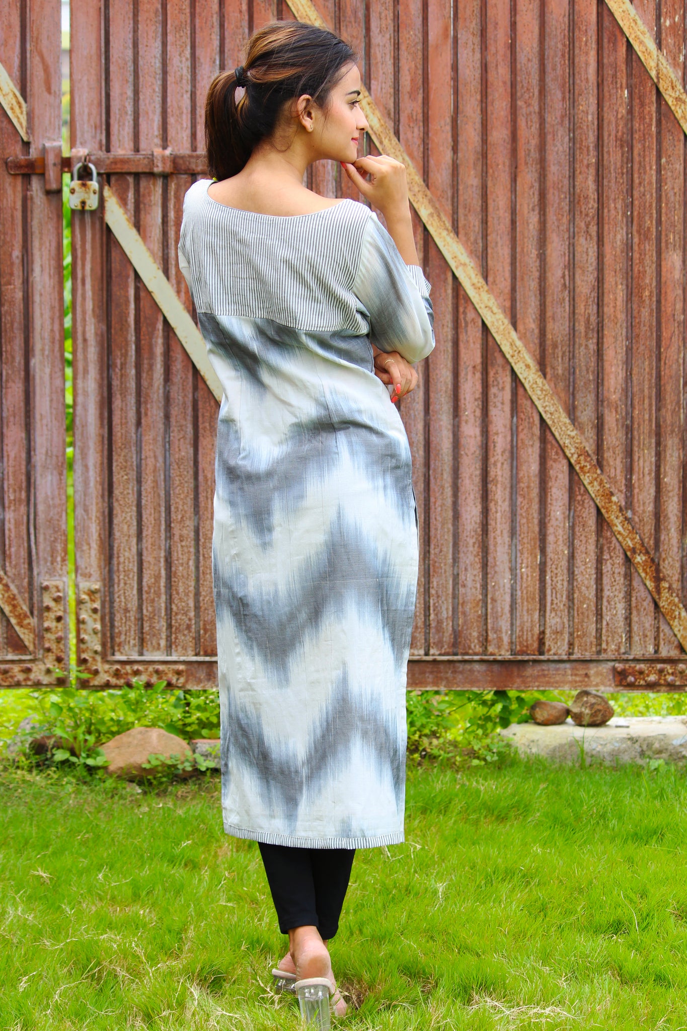 Ikat and Stripe Kurta