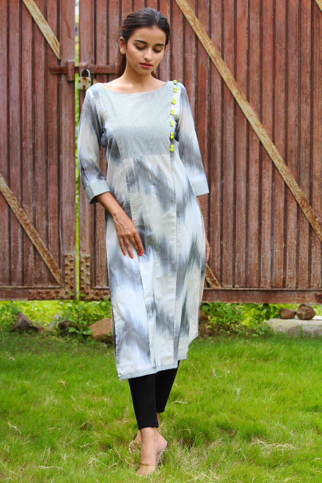 Ikat and Stripe Kurta