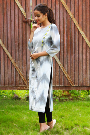 Ikat and Stripe Kurta