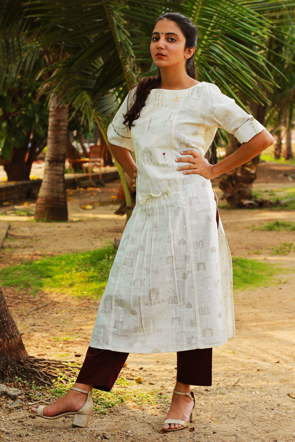 Ivory Royal Print Kurta