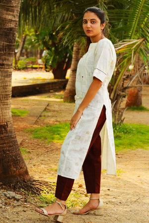 Ivory Royal Print Kurta