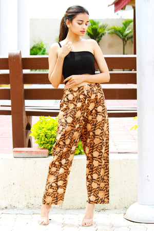 Kalamkari Print Straight Pants