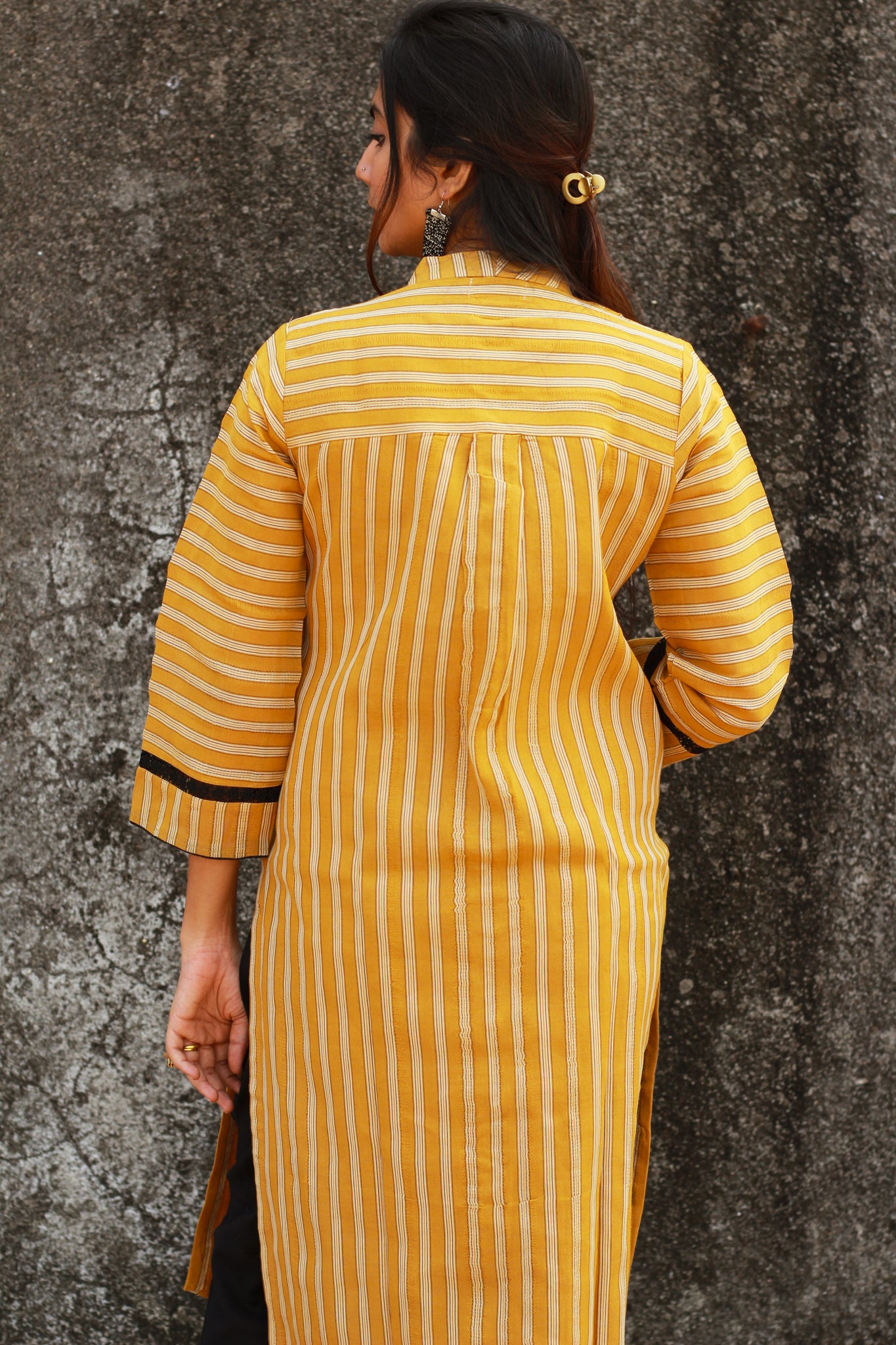 Mustard Stripe Kurta