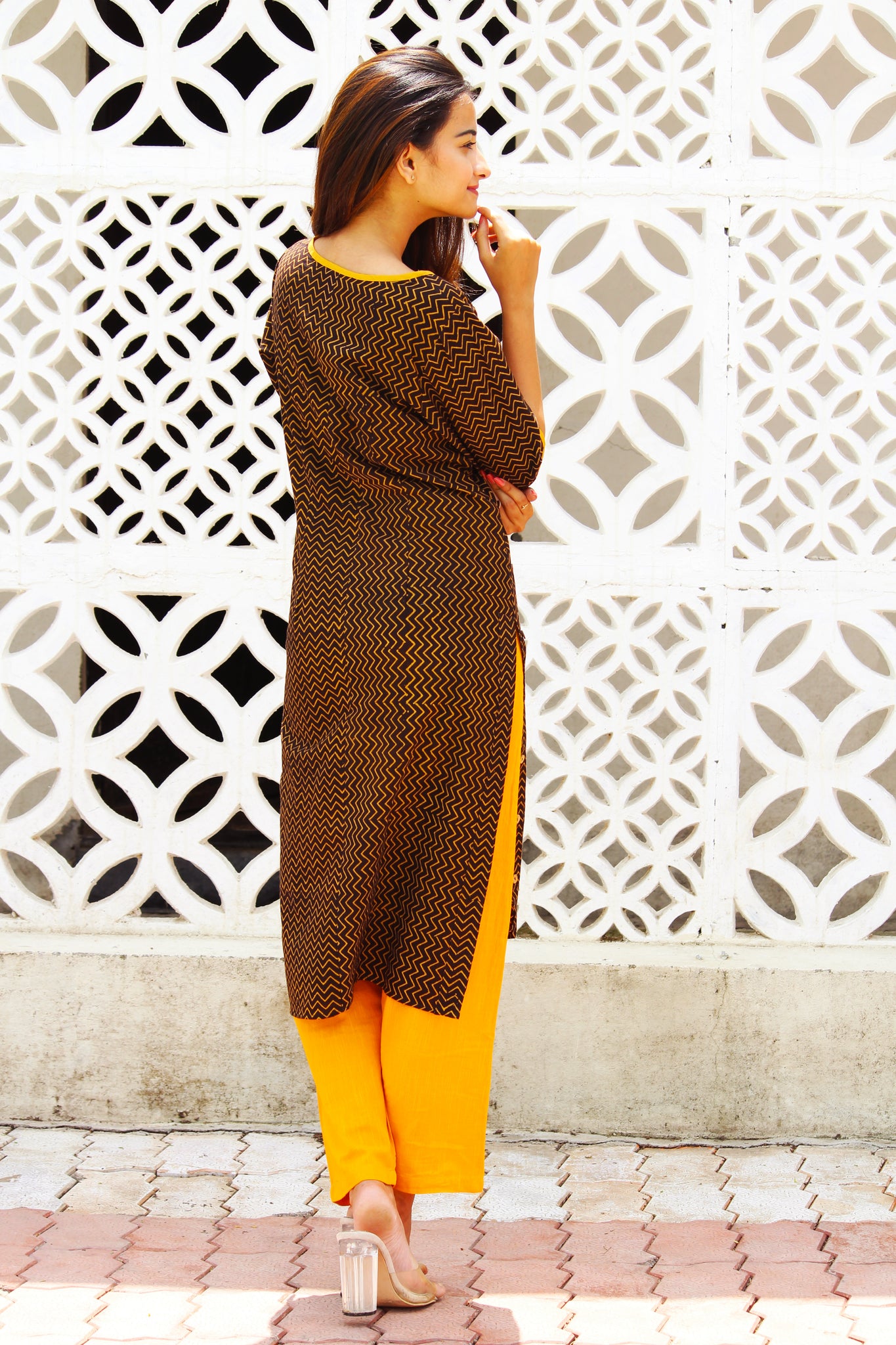 Organic Cotton Zigzag Print Kurta