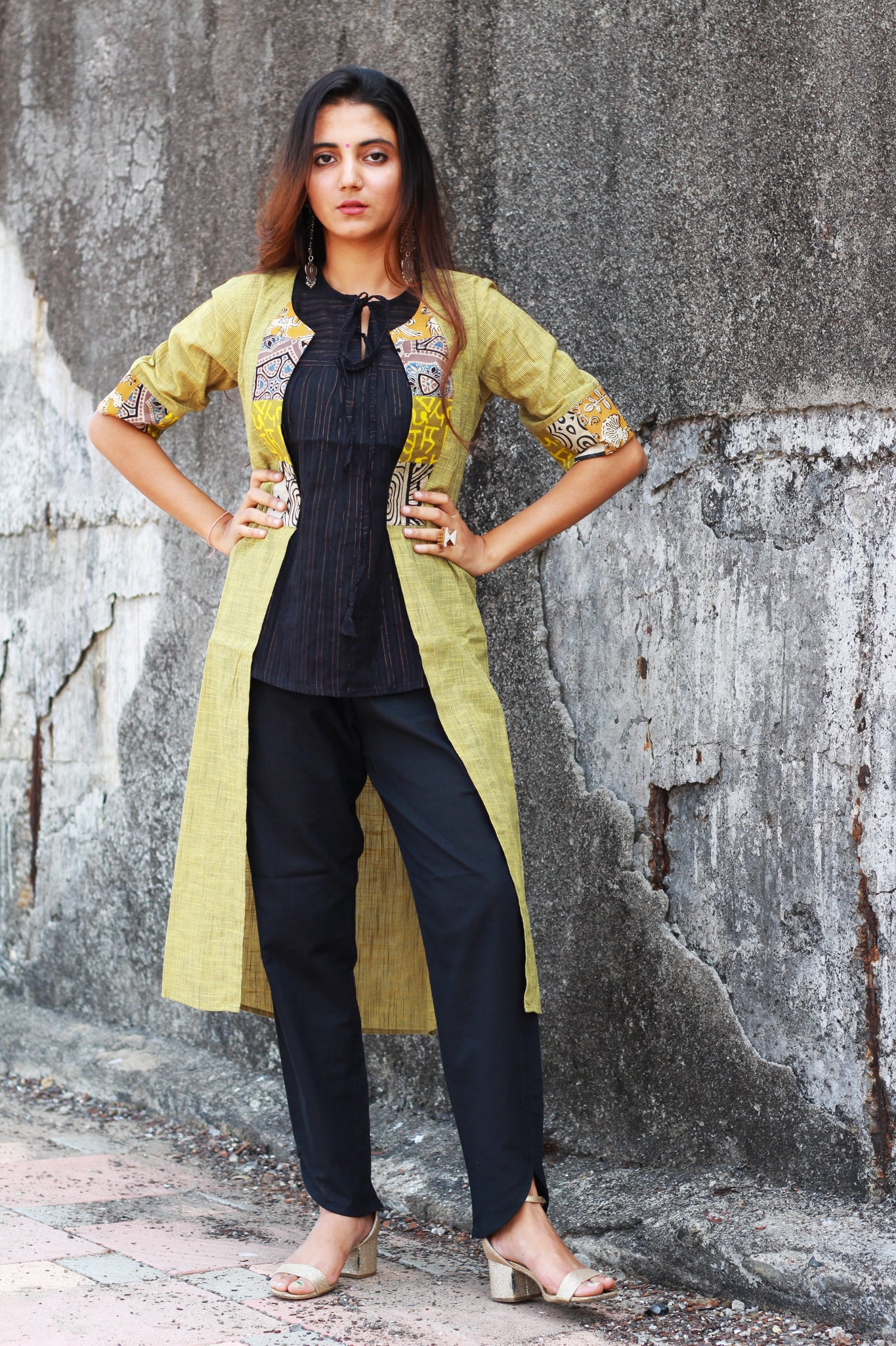 Stripe Jacket And Top Set