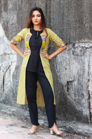 Stripe Jacket And Top Set
