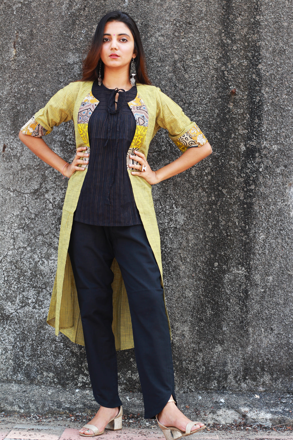 Stripe Jacket And Top Set