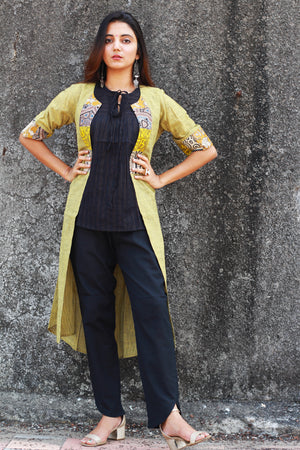 Stripe Jacket And Top Set