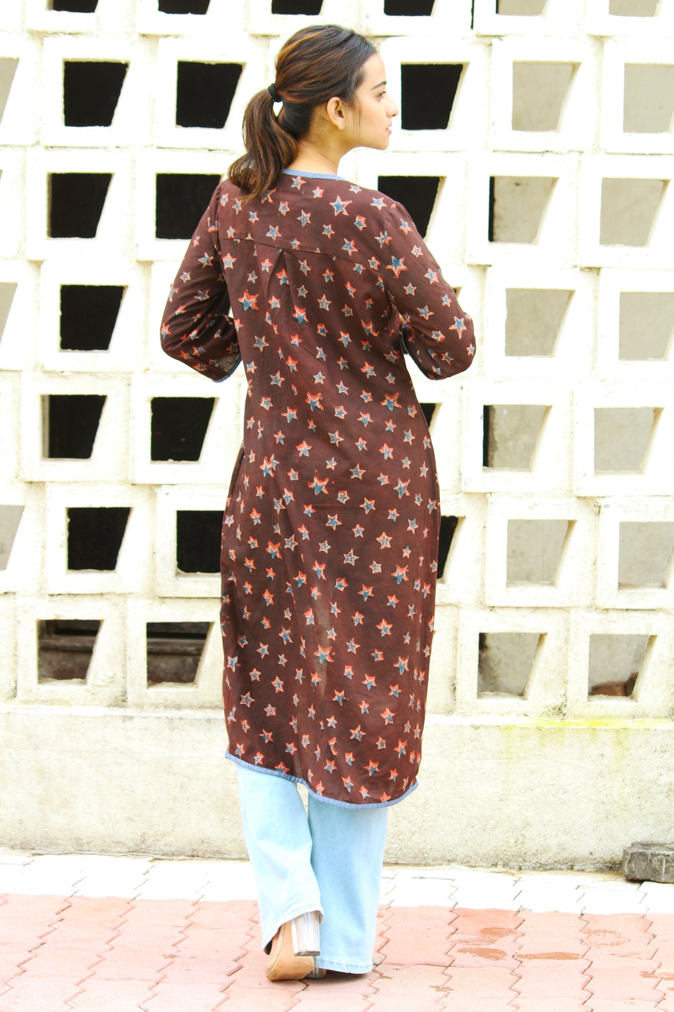 Vegetable Dye Star Print Jacket