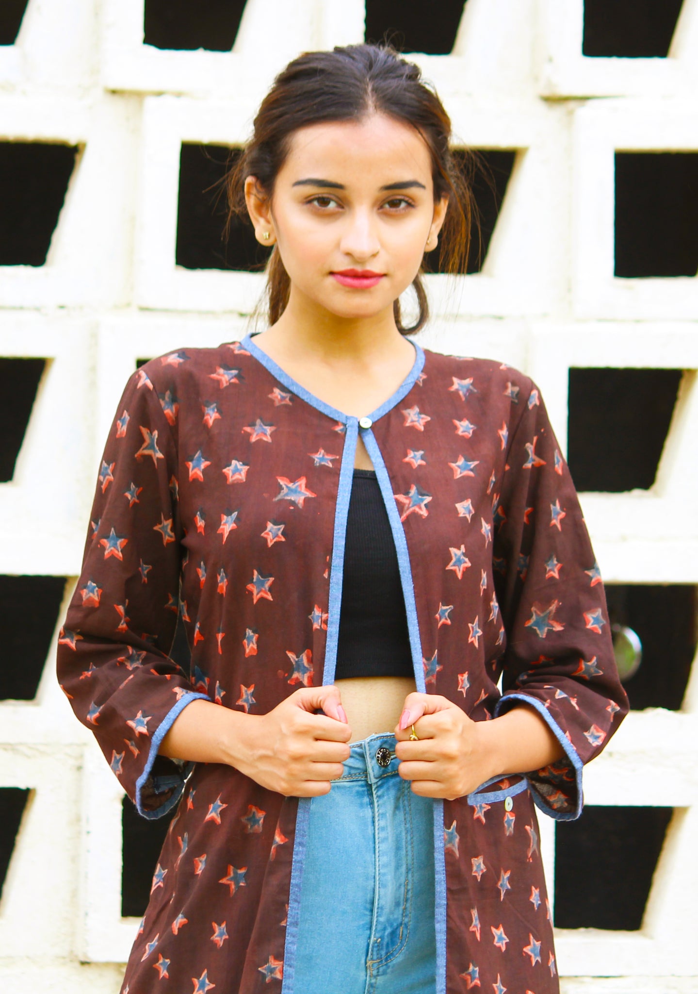 Vegetable Dye Star Print Jacket