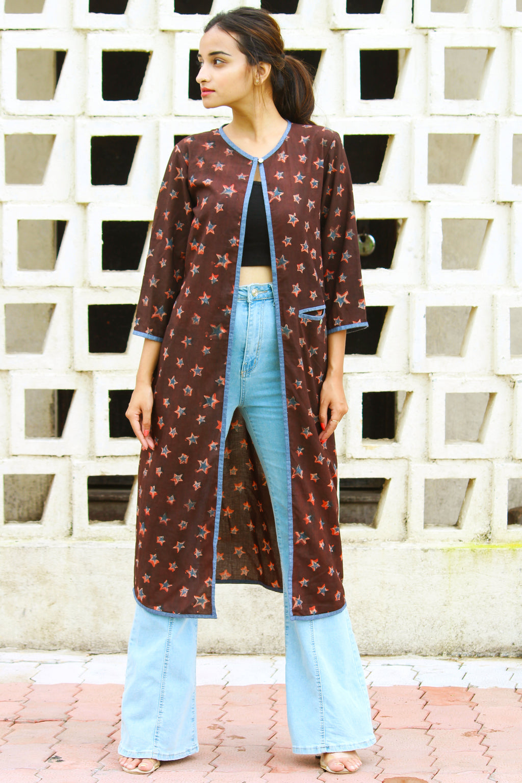 Vegetable Dye Star Print Jacket